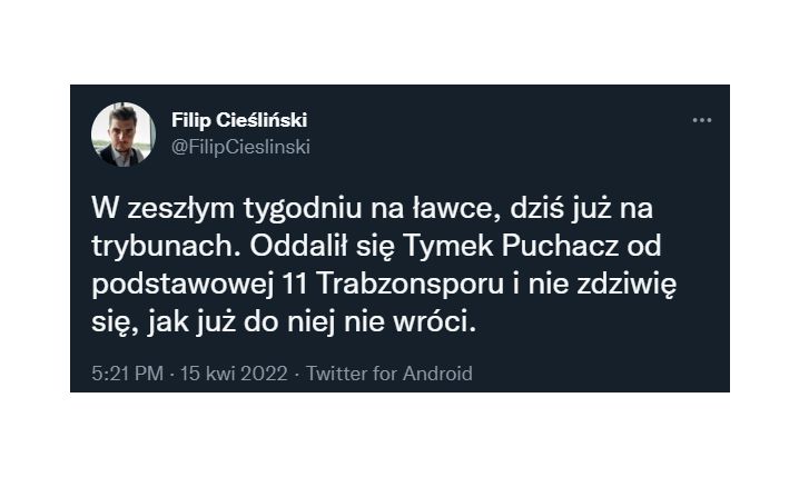 Problemy Tymoteusza Puchacza w Turcji...